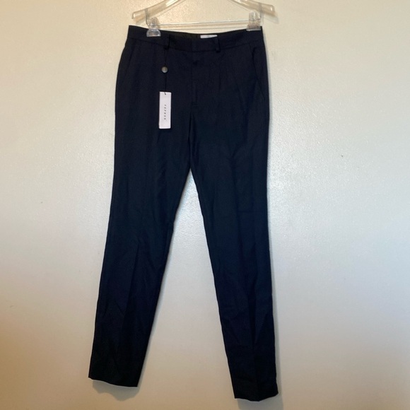 Topman tapered pronounced twill trousers in black pants with pockets 30x32 - Picture 3 of 16